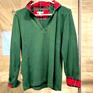 Orvis green cotton sweater small